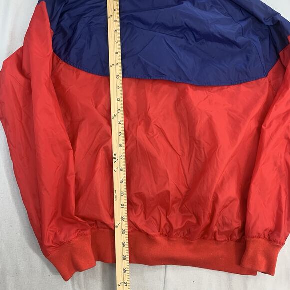 Nike Sportswear Hooded Windrunner Track Jacket Streetwear Red Blue Mens Medium - Picture 9 of 10